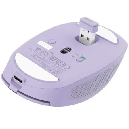Trust Ozaa Compact Ratón Inalámbrico Morado